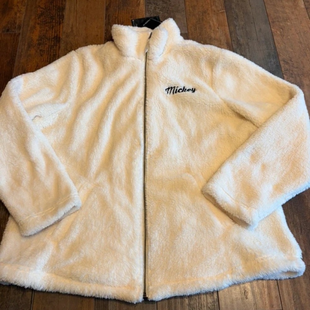 Torrid White Fleece Jacket